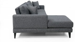 Coltar extensibil Nordic Corner Left (Chl+3R), Gri Inchis