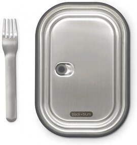 Cutie pentru alimente Black+Blum BAM-SS-L018, 1 L, Dreptunghiulara, Sigura pentru cuptor,Fara BPA, Otel inoxidabil, Gri