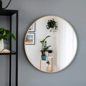 Baltica Design - Oglindă LED BRIGHT cu iluminare LED integrată 15W/230V 4500K Ø 90 cm IP65 aurie