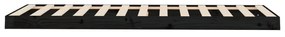 Cadru pat mic Single 2FT6, negru, 75x190 cm, lemn masiv de pin Negru, 75 x 190 cm