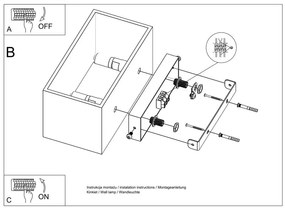 Aplică Sollux Geo Maxi, negru