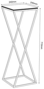 Suport de flori 70x24 cm alb