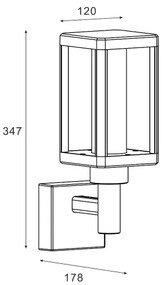 Lampă LED de perete de exterior Zuma Line SJ12331 URBAN LED/12W/230V IP65 negru