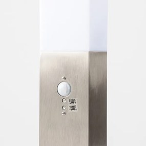 Brilagi - Lampă de exterior cu senzor NOVA, 1x E27/15W/230V, 40 cm, IP44, crom mat