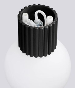 Aplică de perete neagră ø 12 cm Orbital – Sollux