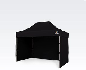 Cort de gradina 2x3m - cu 3 pereți - Negru