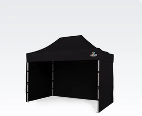 Cort de gradina 2x3m - cu 3 pereți - Negru
