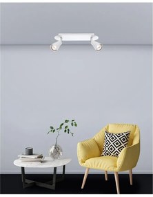 Plafoniera moderna cu spoturi Cono 2L alba NVL-668002