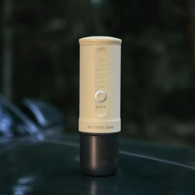 Espressor portabil BUYDEEM Outin Nano OTEM-01, 7500 mAh, 20 bar, 50 ml, 12/24V, Incarcare USB Type-C, Cafea macinata si capsule, Galben