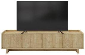 Comodă TV în culoare naturală cu aspect de lemn de stejar 180x45x40 cm Daira – Marckeric