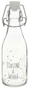 Orion Sticlă cu clip și capac Flocule alb, 0,16 l, 160 ml