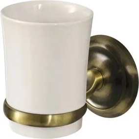 Suport periute de dinti alb/bronz Bisk Deco