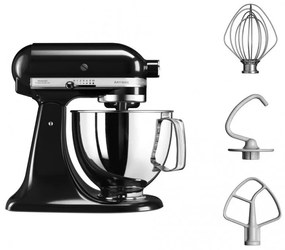 Mixer planetar KitchenAid Artisan Elegance 5KSM125EOB, 300W, 4.8 litri, Actionare directa, 10 viteze, Negru