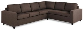Colțar Scandinavian Choice C156Maro, Negru, 284x223x80cm, Picioare: Plastic