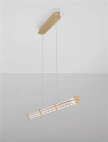 Lustra LED 2700K suspendata design liniar PHEME auriu periat