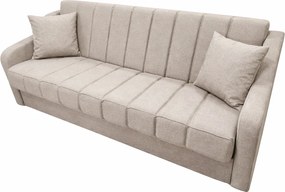 Canapea ALEX extensibila, 3 locuri, cu lada de depozitare, stofa bej, 220x90x90 Bej