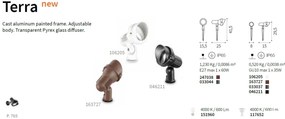 Corp iluminat exterior cu tarus IP65 TERRA PT1 SMALL NERO 046211