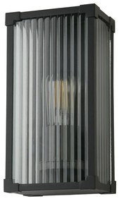 Aplica neagra perete exterior IP44 Cincinnati
