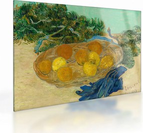 Tablou pe sticlă - Vincent van Gogh, Still Life of  Oranges and Lemons with  Blue Gloves, reproducere (70x50 cm)