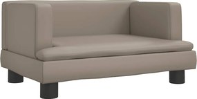 vidaXL Pat de câini, cappuccino, 60x40x30 cm, piele ecologică