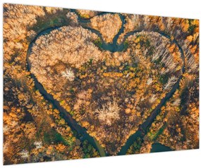 Tablou - Râu în formă de inimă (90x60 cm)