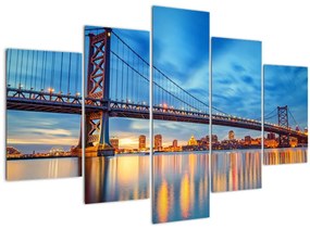 Tablou - Podul Benjamin Franklin, Philadelphia (150x105 cm)
