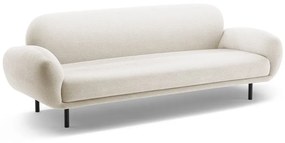 Canapea albă cu tapițerie din țesătură bouclé 208 cm Poppy – Micadoni