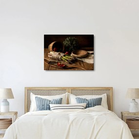 Tablou cu sparanghel pe masă (70x50 cm)