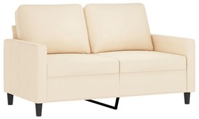 Canapea cu 2 locuri, crem, 120 cm, catifea Crem, 138 x 77 x 80 cm