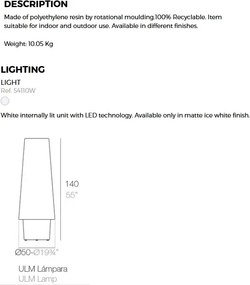 CORP DE ILUMINAT LED DECORATIV ULM LAMP VONDOM