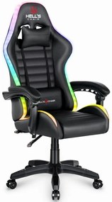 Scaun gaming HC-1003 LED RGB negru