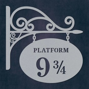 DUBLEZ | Decorațiune din lemn pentru ușă - Platform 9 și 3/4