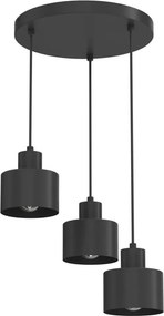 Lustră suspendată pe cablu PARKLA 3xE27/15W/230V neagră
