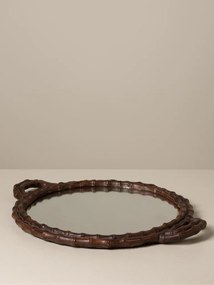 Tavă rotundă cu oglindă, H29 cm, "Bamboo"