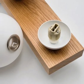 Lustră pe cablu CORTINA 2xE27/15W/230V + 2xG9/5W/230V alb/stejar