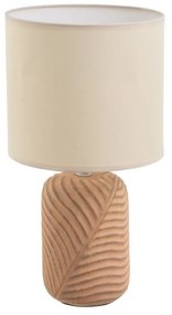 Veioză cărămizie/crem cu abajur textil (înălțime 39 cm) – Casa Selección