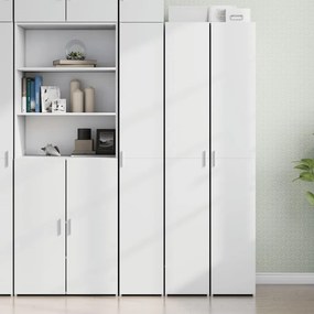 vidaXL Dulap înalt, alb, 30x42,5x185 cm, lemn prelucrat
