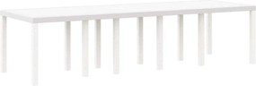 vidaXL Masă de Grădină Alb 300 x 100 x 73 cm poliratan