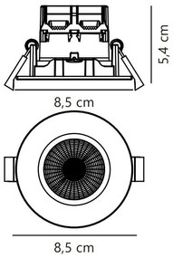 Set de 3 spoturi incastrabile LED dimabil Fremont 3-Kit 4000K negru