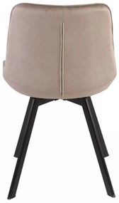 Scaun rotativ Monti velvet bej inchis/negru Blu40