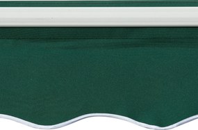 Copertină Retractabilă Manuală Outsunny pentru Verandă, 3x2 m, Verde | Aosom Romania
