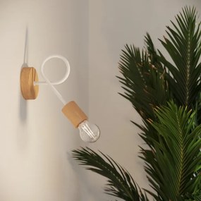 Lampă de perete Sollux SL.1473 EMBER 1xE27/15W/230V alb/bej/fag