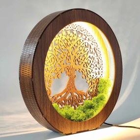 SENTOP | Lampă de masă Arborele Vieții cu mușchi | ZIVENA
