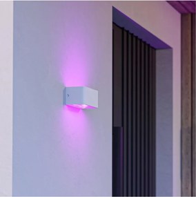 Eglo 901955 - Aplica de perete LED RGBW dimerizabilă pentru exterior SANIA-Z LED/10W/230V IP55 albă