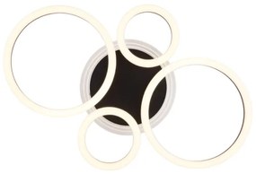 Plafonieră LED Globo 48039-40 LORETTA LED/40W/230V d. 35,5x53 cm negru