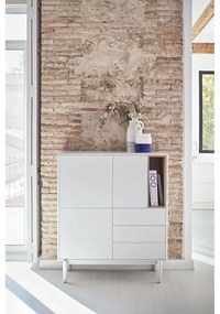 Comodă crem 100x120x40 cm Corvo – Teulat