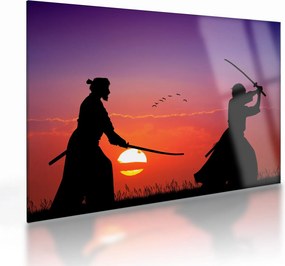 Tablou pe sticlă - Samurai (70x50 cm)