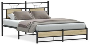 vidaXL Cadru pat fără saltea stejar sonoma 140x200 cm lemn prelucrat