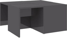 vidaXL Măsuțe de cafea, 4 buc., gri extralucios, 33x33x33 cm