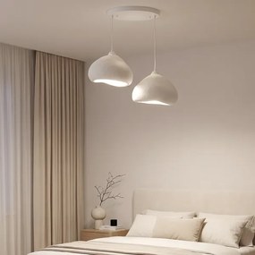Brilagi - Lampă suspendată pe cablu WABI SABI, 2xE27/40W/230V, Ø 45 cm, alb